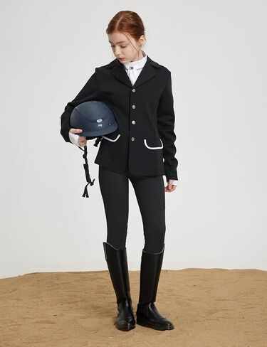 Fitst4 Sports Girls Riding Pants Fleece مبطنة الأطفال المؤخرات الشتوية المقعد الكامل سراويل الفروسية الجوارب الجوارب in Saudi Arabia