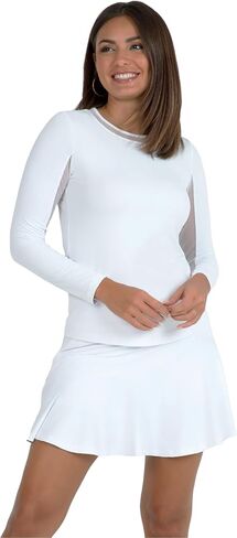 IBKUL ATHLEISURE ارتداء أشعة الشمس واقية UPF 50+ ICEFIL COWNING LONG CREW الرقبة مع شبكة -83000 in Kuwait