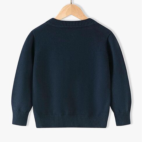 Unisex Boy' Girls' Cardigans Sweater V-Neck Long Sleeve Button Soild Cotton Knit Sweaters for 2-14Years in Saudi Arabia