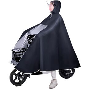 Mobility Scooter Rain Cover ,Waterproof Cycling Raincoat, Hooded Rain Poncho, Single Windproof Unisex Rain Cape, For Bike E-bike Mobility Scooter Rain Dust Cover (Color : Blue, Size : 4XL ( Color : Sv in Saudi Arabia