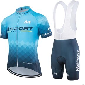 Complete Cycling Suit Set – Men's Cycling Apparel with Gel Padded Anti-Shock Jersey and Shorts in Kuwait