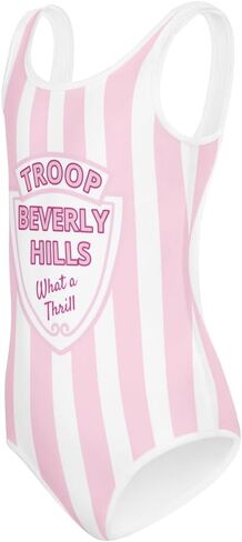Troop Beverly Hills Youth Swimsuit – Pink & White Stripe One-Piece in Saudi Arabia