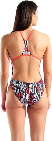 Arena Women's Performance Geometry Booster Back Swimsuit Ladies Sports Sporting Suit in Saudi Arabia