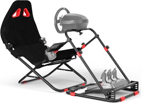 RACGTING Racing Simulator Cockpit لـ G920/G29/G923، قمرة القيادة 2 في 1 Sim Racing لـ T128/T248/T248X/T300RS GT/T300RS/T300 Ferrari، حامل عجلة السباق لـ Fanatec CSL DD، Xbox PS5 PS4 PC in Kuwait