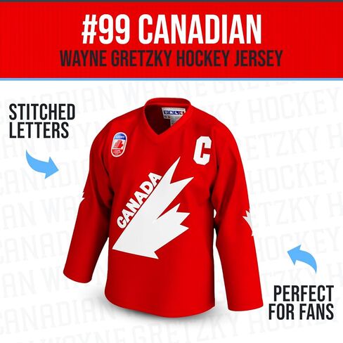 Wayne Gretzky #99 Labatt Team Canada Cup Jersey – 1991 Ice Hockey Shirt, Stitched Letters, Adult Sizes S–5XL in Saudi Arabia