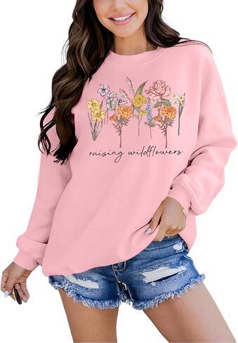Raising A Wildflower Sweatshirt Mom Toddler Matching Outfits Mommy And Me Matching Shirt Mother Daughter Son Tops in Saudi Arabia