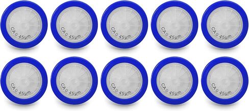 AMTAST Hydrophobic PVDF Syringe Filter Non Sterile 25mm Diameter 0.22um Pore Size (Pack of 10) in Kuwait