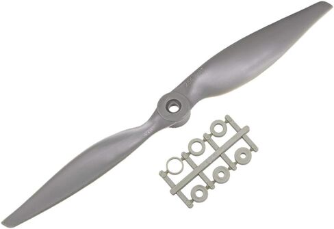 uxcell RC Propellers CW 11x7 Inch 2-Vane for Airplane Nylon Gray with Adapter Rings in Kuwait