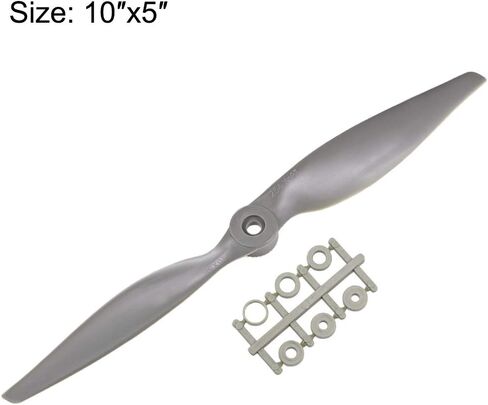 uxcell RC Propellers CW 11x7 Inch 2-Vane for Airplane Nylon Gray with Adapter Rings in Kuwait
