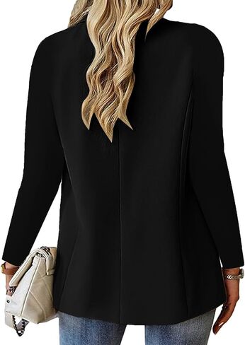 Office Jacket For Women 2024 Professional Blazer Work Lapel Button Down Solid Elegant Long Sleeve Dressy Jackets in Saudi Arabia