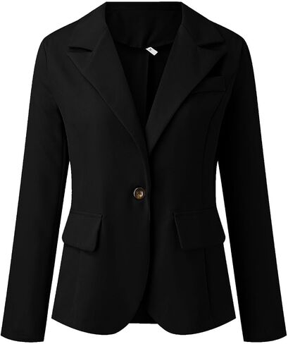 Office Jacket For Women 2024 Professional Blazer Work Lapel Button Down Solid Elegant Long Sleeve Dressy Jackets in Saudi Arabia