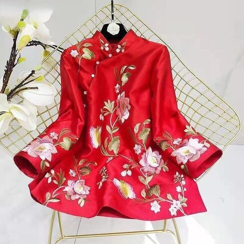 LIXINGHEITANG Suit Shirt National Style Traditional Elegant Women Chinese Blouse Plus Size Loose Female Hanfu Tops in Saudi Arabia