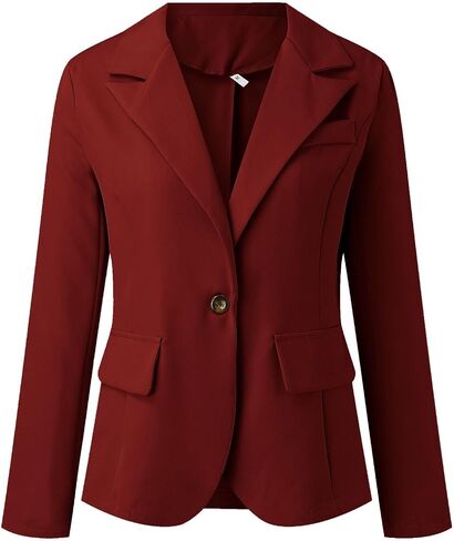 Office Jacket For Women 2024 Professional Blazer Work Lapel Button Down Solid Elegant Long Sleeve Dressy Jackets in Saudi Arabia
