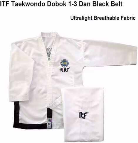 مجموعة Taekwondo الموحدة Taekwondo GI بدلة TKD موحدة مع حزام in Kuwait