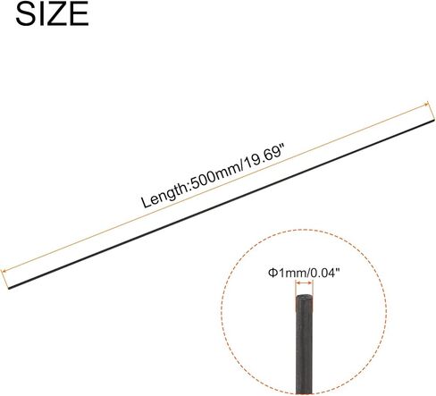 MECCANIXITY 10 Pcs Carbon Fiber Rod, 5mm x 300mm for RC Plane DIY Tool Wing Tube Quadcopter Arm in Kuwait