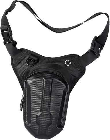 Leg Bag for Outdoor Activities with Adjustable Strap for Cycling and Fishing 10.24x5.51 Inch Waterproof EVA Polyester Storage Pouch- black in Saudi Arabia