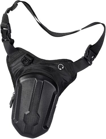 Leg Bag for Outdoor Activities with Adjustable Strap for Cycling and Fishing 10.24x5.51 Inch Waterproof EVA Polyester Storage Pouch- black in Saudi Arabia