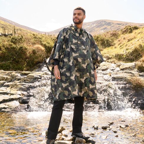 Mac in a sac poncho - معطفات المطر المقاومة للماء القابلة للعباء للرجال والنساء - معطف المطر الكبار مع غطاء محرك السيارة - مقاوم للرياح وتنفس in Saudi Arabia