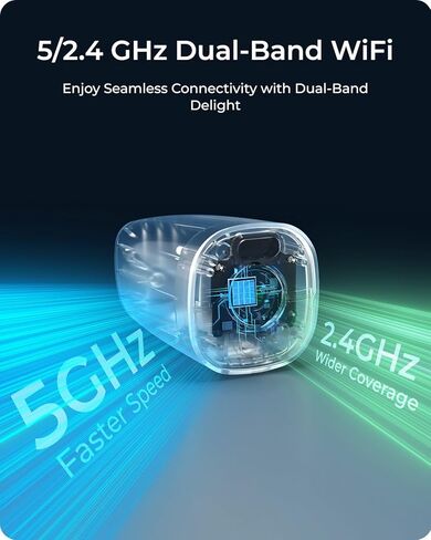 REOLINK 4K Security Cameras Wireless Outdoor System, Encrypted 1 Year Local Storage, Color Night Vision, 2.4/5GHz Wi-Fi, AI Detection, No Monthly Fee, Home Hub with 2X Eco Ultra+Solar Panel in Kuwait