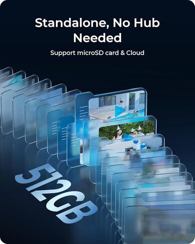 REOLINK 4K Security Cameras Wireless Outdoor System, Encrypted 1 Year Local Storage, Color Night Vision, 2.4/5GHz Wi-Fi, AI Detection, No Monthly Fee, Home Hub with 2X Eco Ultra+Solar Panel in Kuwait