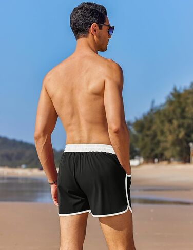 COOFANDY Men's Swim Trunks Quick Dry Swimsuit Color Block Board Short Bathing Suit Swimwear with Mesh Liner in Saudi Arabia