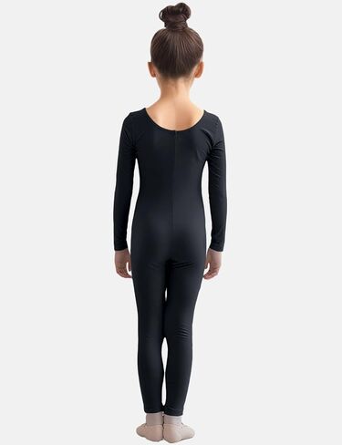Wildarms Girls Kids Long Sleeve Dance Unitard Bodysuits Full Body Leotard للباليه والجمباز والأداء والأزياء in Saudi Arabia