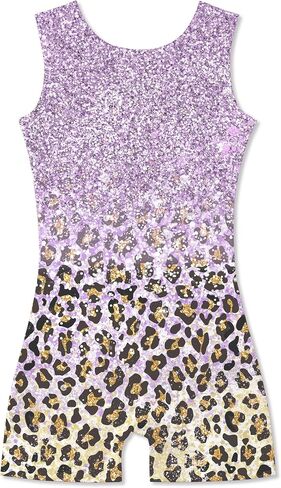 Uideazone Gymnastics Hoodards for Girls Sparkly Ballet Unitard مع شورتات من قطعة واحدة in Kuwait