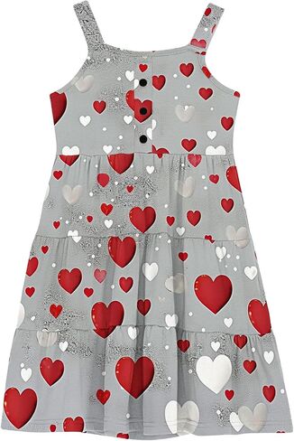 Back to School Dersses for Girls Flowy Sleeveless Sundress Casual Summer A-Line Midi Dress Cute Outfits 2-12 Years in Kuwait
