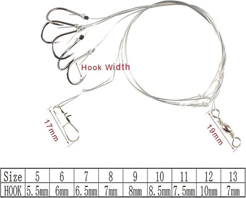 Men's Cycling Clothes High Carbon Steel String Hook with 5 Small Hook Rigs Swivel Fishing Tackle Lures Bait Fishhooks Tackle Accessories Men's Cycling Clothing(8#) in Saudi Arabia