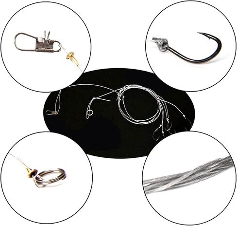 Men's Cycling Clothes High Carbon Steel String Hook with 5 Small Hook Rigs Swivel Fishing Tackle Lures Bait Fishhooks Tackle Accessories Men's Cycling Clothing(8#) in Saudi Arabia