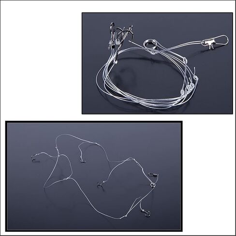 Men's Cycling Clothes High Carbon Steel String Hook with 5 Small Hook Rigs Swivel Fishing Tackle Lures Bait Fishhooks Tackle Accessories Men's Cycling Clothing(8#) in Saudi Arabia