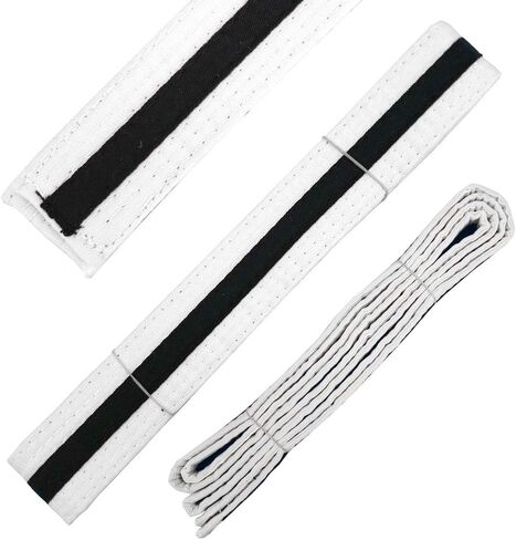 Martial Arts Belt White Belt with Mixed Color Stripe for Martial Arts - Taekwondo Karate Judo in Kuwait