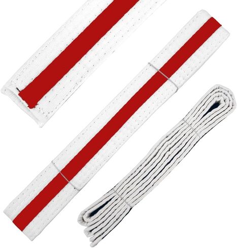 Martial Arts Belt White Belt with Mixed Color Stripe for Martial Arts - Taekwondo Karate Judo in Kuwait