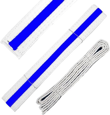 Martial Arts Belt White Belt with Mixed Color Stripe for Martial Arts - Taekwondo Karate Judo in Kuwait