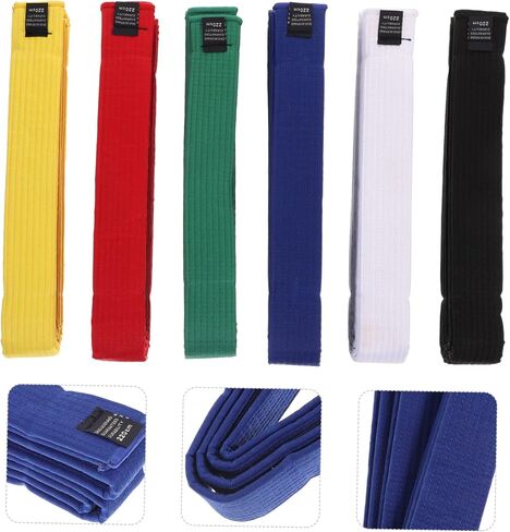 Comfortable Cotton Karate Belts 6pcs Taekwondo Martial Arts Uniform Belts in Saudi Arabia