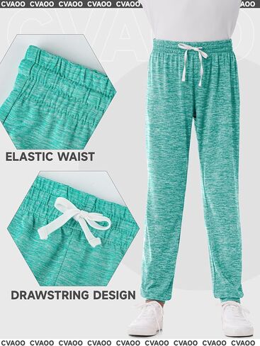 4 Pack Girls Sweatpants Jogger Lightweight Dry-Fit Active Athletic Kids Joggers with Pockets & Drawstring in Saudi Arabia