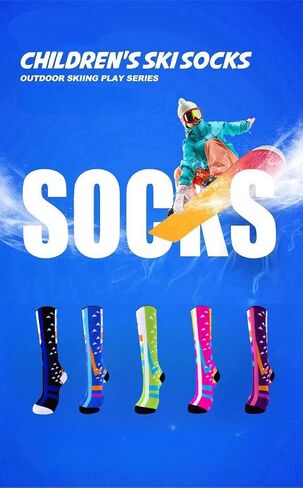 2pairs Kids Merino Wool Ski Socks Winter Dark Thermal Snow Sicks in Saudi Arabia