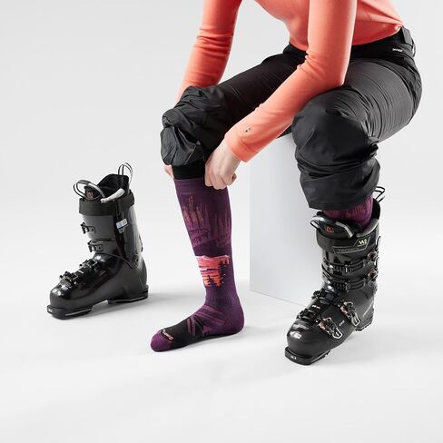 Smartwool Women's Ski Full Cushion Alpine Auroras Over The Calf Socks in Saudi Arabia