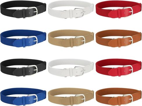 Baseball Belt PU Leather Softball Belt, Adjustable Elastic Baseball Uniform Belt Fit for Football Exercises in Saudi Arabia