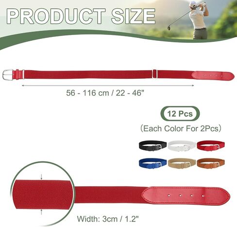 Baseball Belt PU Leather Softball Belt, Adjustable Elastic Baseball Uniform Belt Fit for Football Exercises in Saudi Arabia