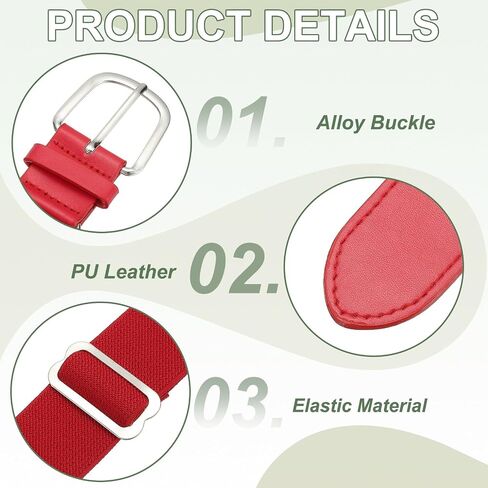 Baseball Belt PU Leather Softball Belt, Adjustable Elastic Baseball Uniform Belt Fit for Football Exercises in Saudi Arabia