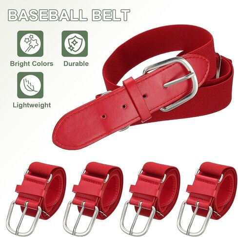 Baseball Belt PU Leather Softball Belt, Adjustable Elastic Baseball Uniform Belt Fit for Football Exercises in Saudi Arabia