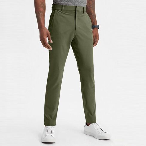 Mens Golf Pants Stretch Relaxed Fit - Expandable Waistband,Flat Front,Moisture Wicking,Sun Protection,Lightweight Twill in Saudi Arabia