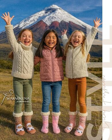 Girls Slipper Socks – Cozy Sherpa Lined Thermal Socks with Non-Slip Grips – Cute Sheep & Modern Winter Designs – Warm Indoor Socks Gift - 3 pack One Size in Saudi Arabia