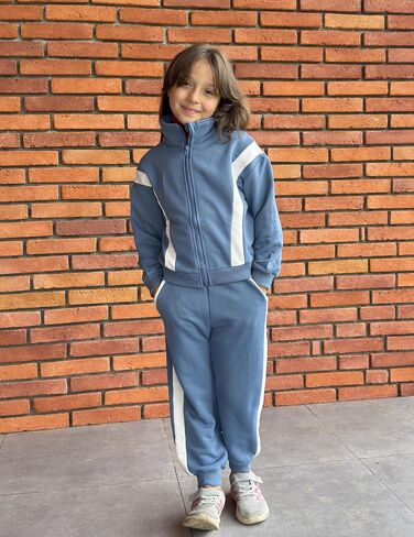 Zaclotre Girl's 2 omfits zip up sweatsuit swatshirt sweatshirt sweatpant sups stupl stup suit suct in Saudi Arabia