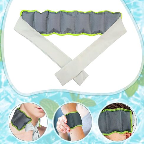 Cooling Neck Wrap Wearable Reusable Portable Cooling Scarf for Walking Hiking Riding Travel Gray in Saudi Arabia