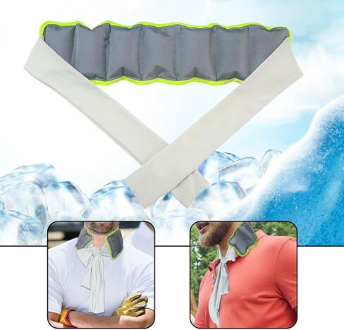 Cooling Neck Wrap Wearable Reusable Portable Cooling Scarf for Walking Hiking Riding Travel Gray in Saudi Arabia