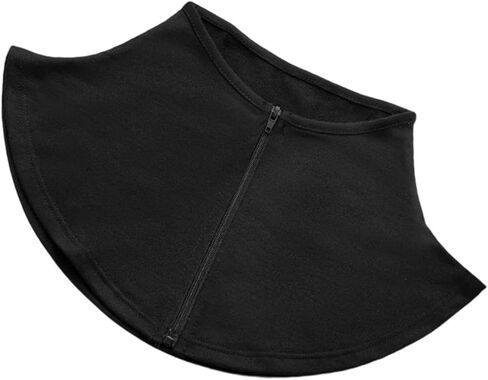Sun Protection Neck Wrap Neck Gaiter with Zipper Faux Scarf Summer Outdoor Lightweight Portable Cover- Black in Saudi Arabia