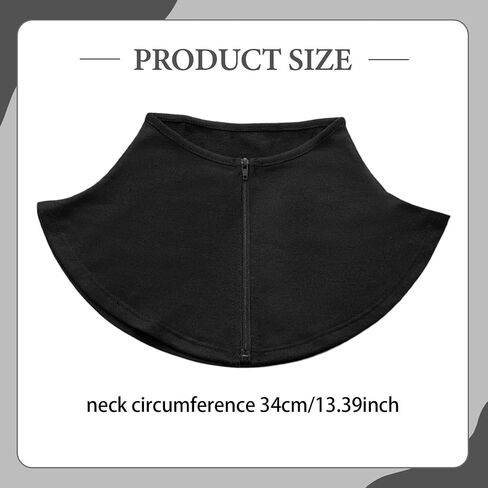 Sun Protection Neck Wrap Neck Gaiter with Zipper Faux Scarf Summer Outdoor Lightweight Portable Cover- Black in Saudi Arabia