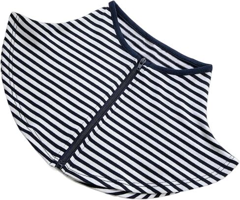 حماية من أشعة الشمس غلاف الرقبة العنق مع السوستة فو وشاح الصيف في الهواء الطلق خفيفة الوزن محمولة- خطوط بيضاء زرقاء in Kuwait